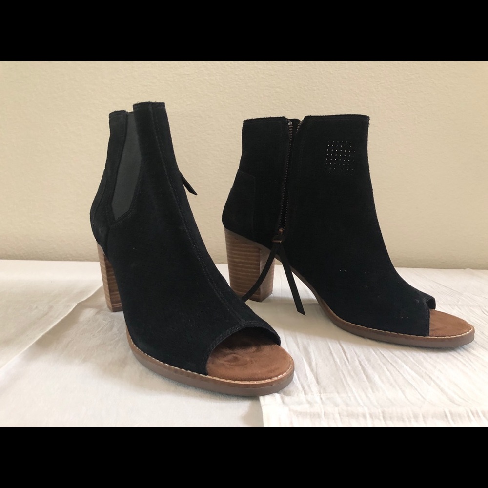TOMS Majorca Peep Toe Booties, size 9.5W